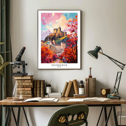 Edinburgh Castle In Autumn Poster