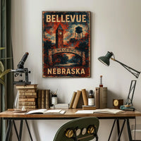 Bellevue Nebraska Scenic Travel Photography Realism Poster