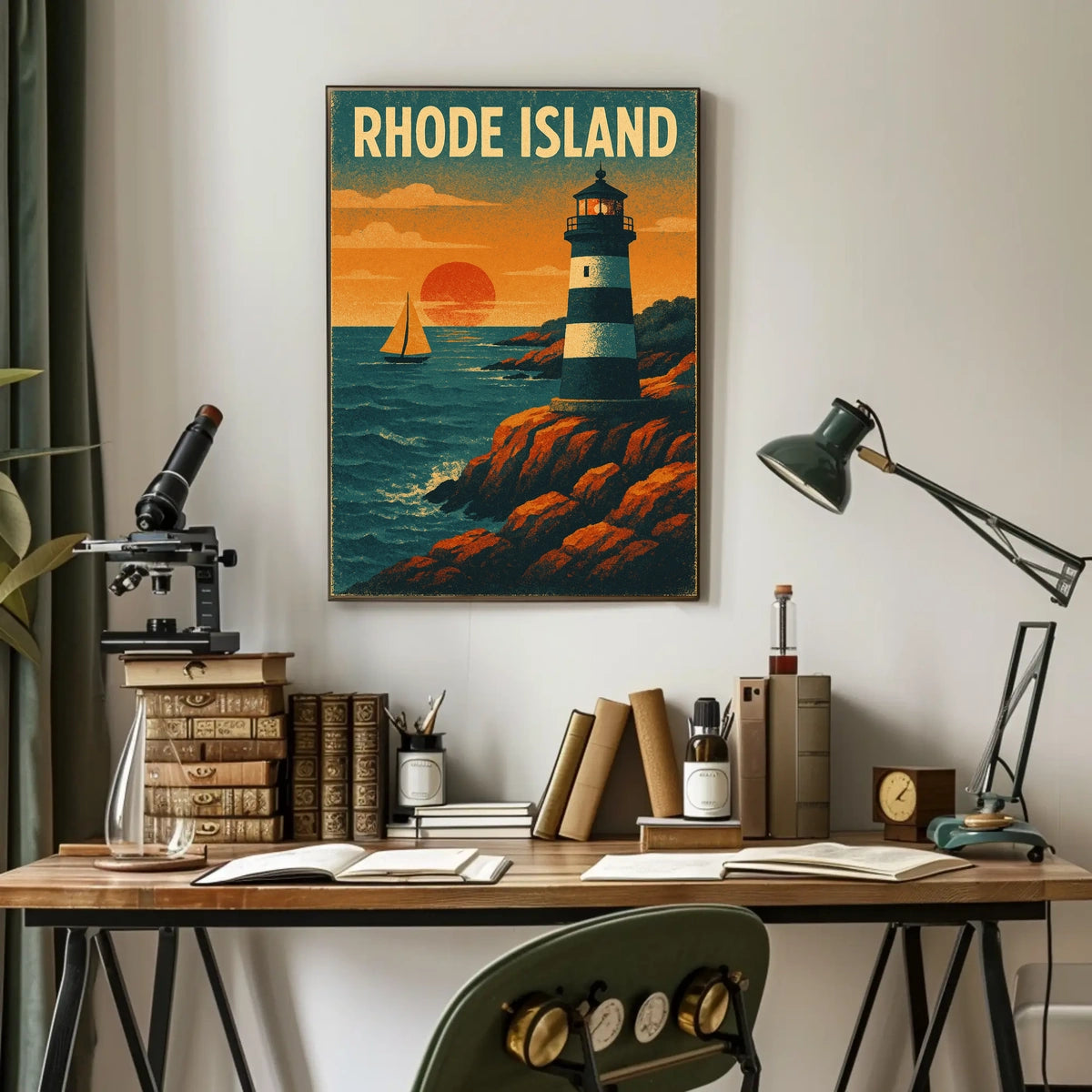 Rhode Island Coastal Charm Poster