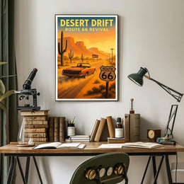 Desert Drift Route 66 Revival Poster