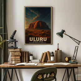 Uluru Ayers Rock Desert Wanderlust Poster