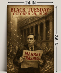 Black Tuesday Wall Art Historical or Presidential Poster