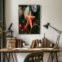 Festive Christmas Ornament Display Poster