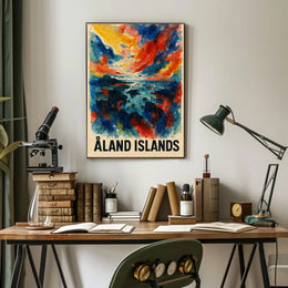 Åland Islands A Vibrant Landscape Poster