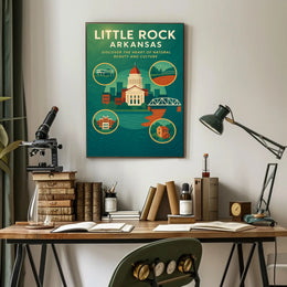 Little Rock, Arkansas Discover Natural Beauty and Culture Poster PosterGoat