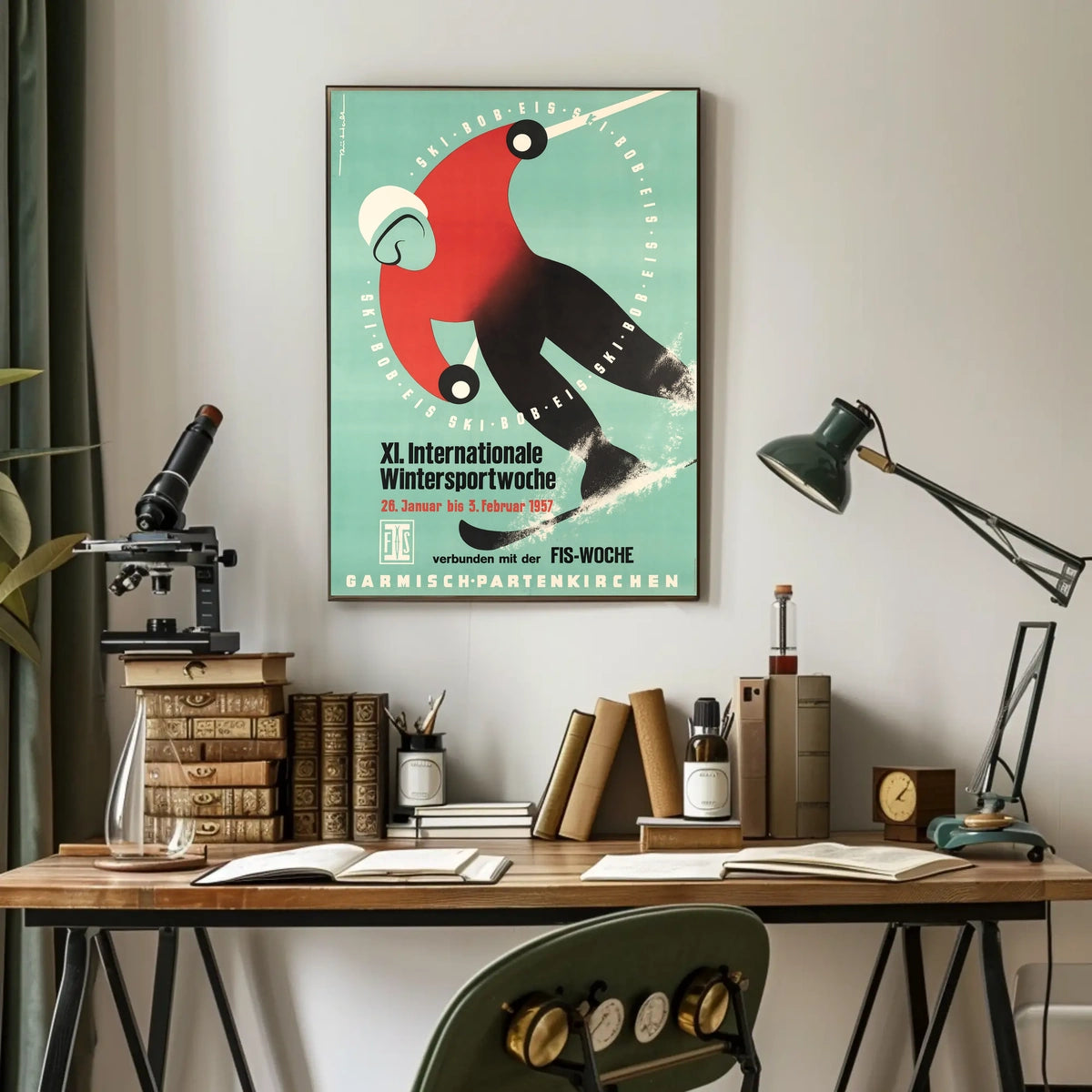 Xi. Internationale Wintersportwoche 1957 Poster