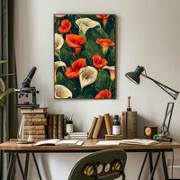 Vibrant Calla Lilies Wall Art Print