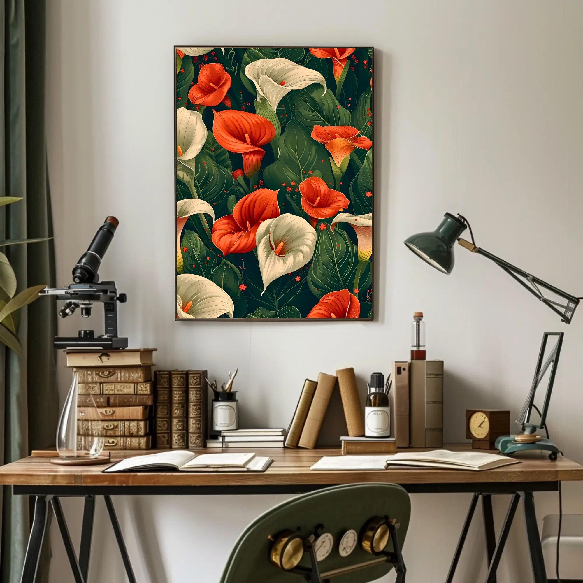 Vibrant Calla Lilies Wall Art Print