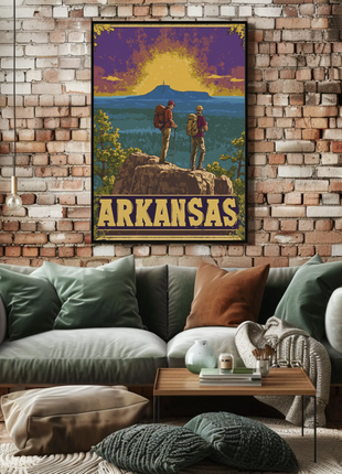 Vintage Poster Arkansas Sunset Hike
