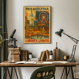 Philadelphia Liberty Lights Poster