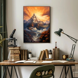 Majestic Mountain Sunrise Poster