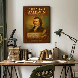 Abraham Baldwin Visionary Vintage Historical or Presidential Poster