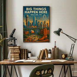 Big Things Happen Here Dallas, Tx Poster