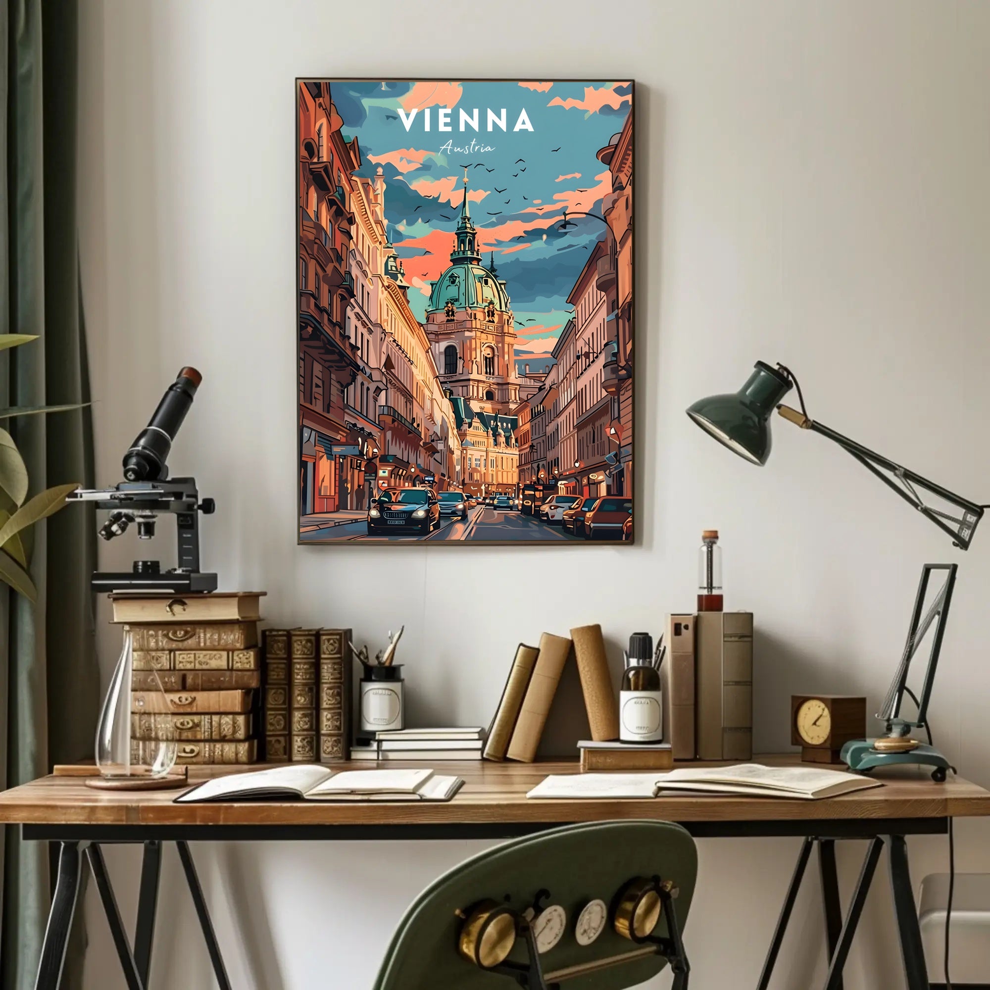 Vienna Architectural Splendor in Urban Cityscape Poster