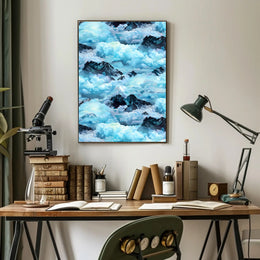 Majestic Mountain Clouds Wall Art Print