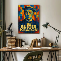 Buster Keaton Iconic Silent Film Star Poster