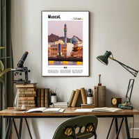 Muscat's Blend of Tradition and Modernity Poster PosterGoat