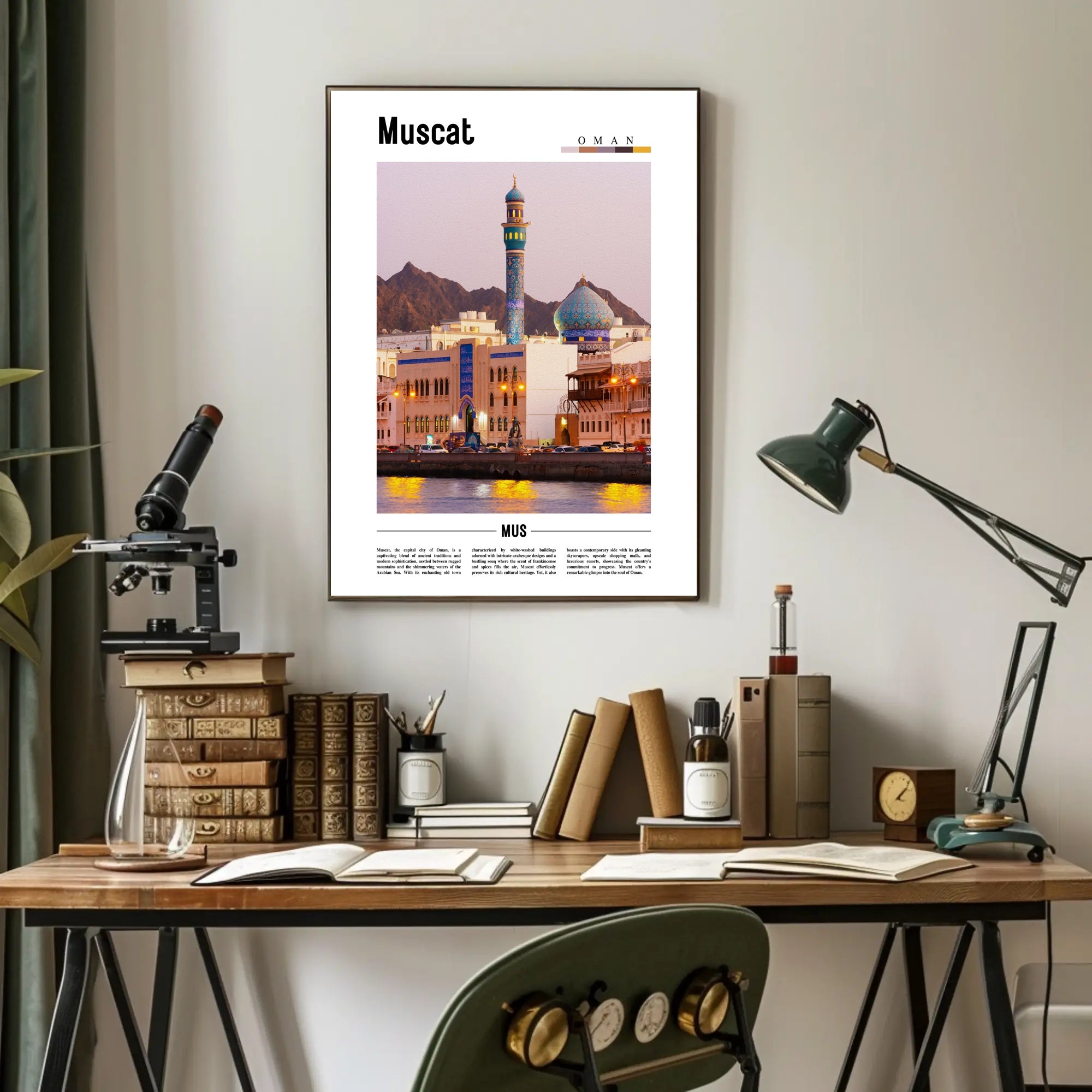 Muscat's Blend of Tradition and Modernity Poster PosterGoat