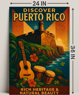 Discover Puerto Rico Vintage Poster Art PosterGoat