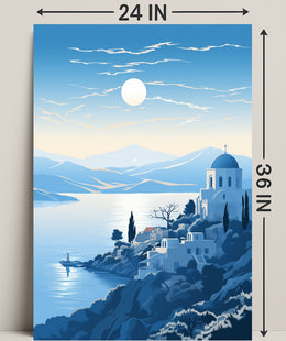 Tranquil Mediterranean Landscape Poster PosterGoat