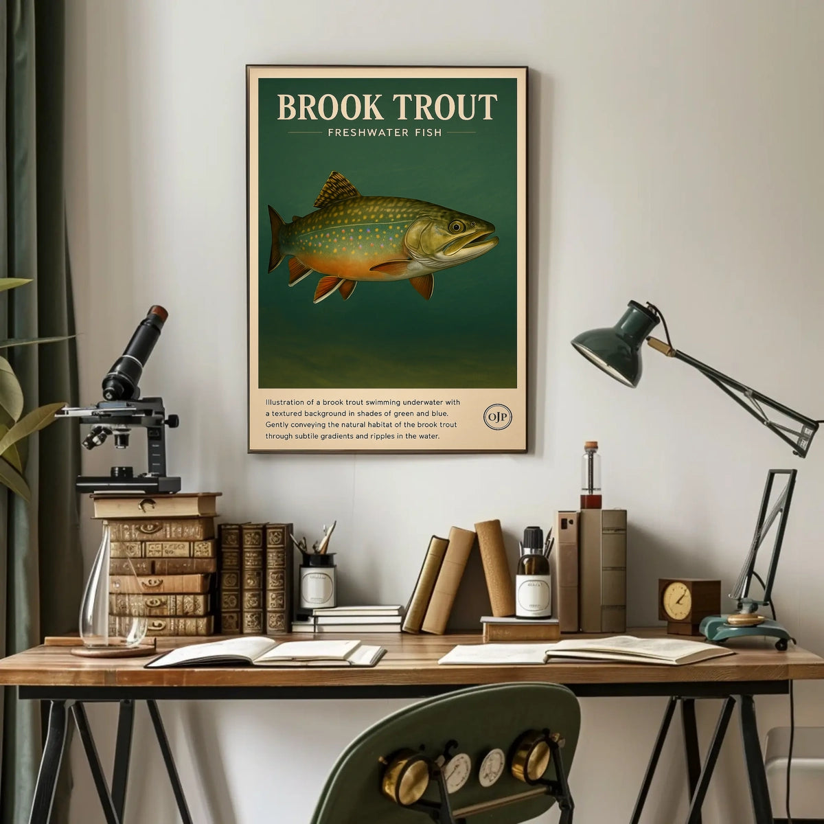 Brook Trout Freshwater Fish Poster