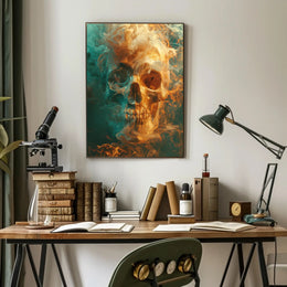 Ethereal Skull in Smoke Poster PosterGoat