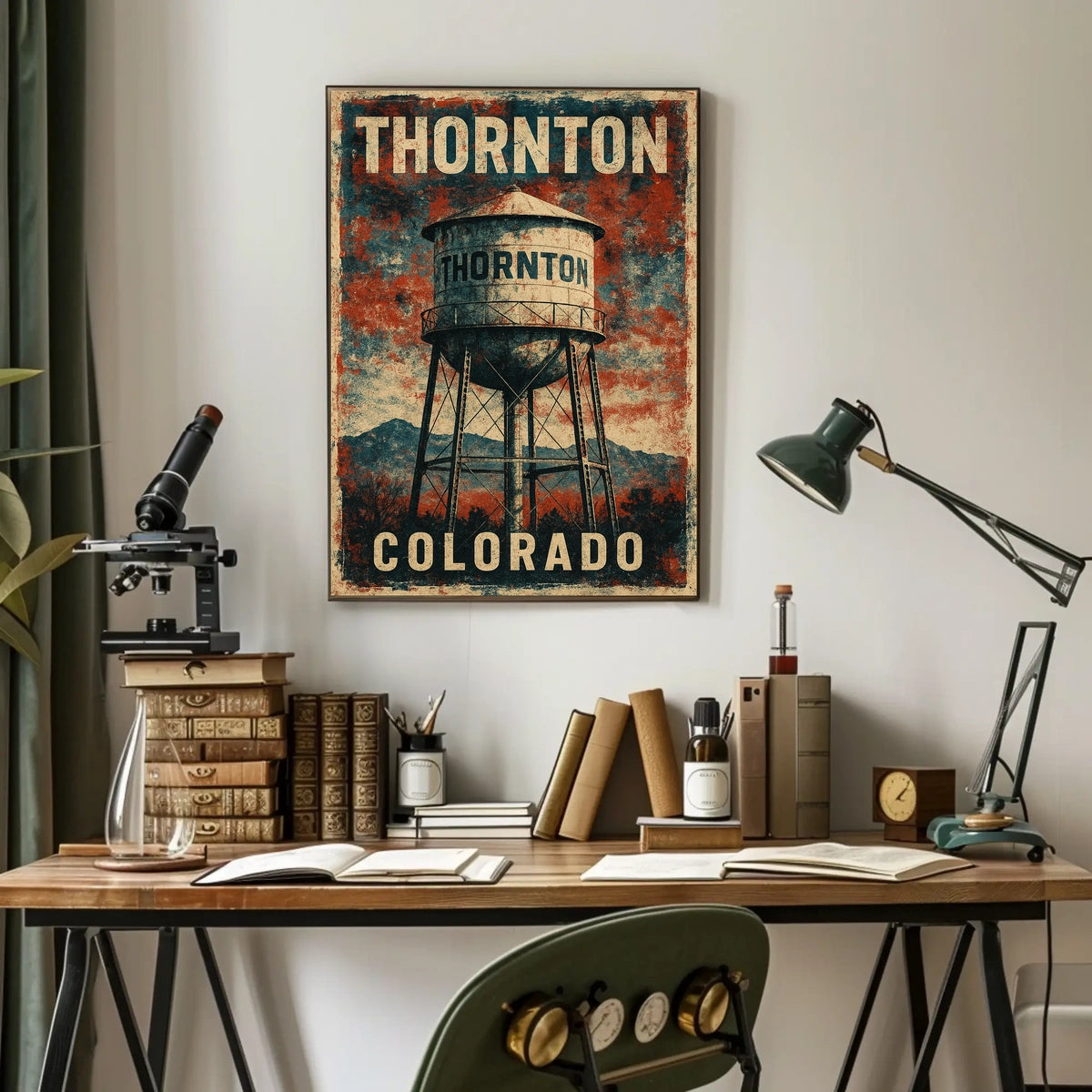 Thornton Water Tower Cityscape Wanderlust Realism Poster