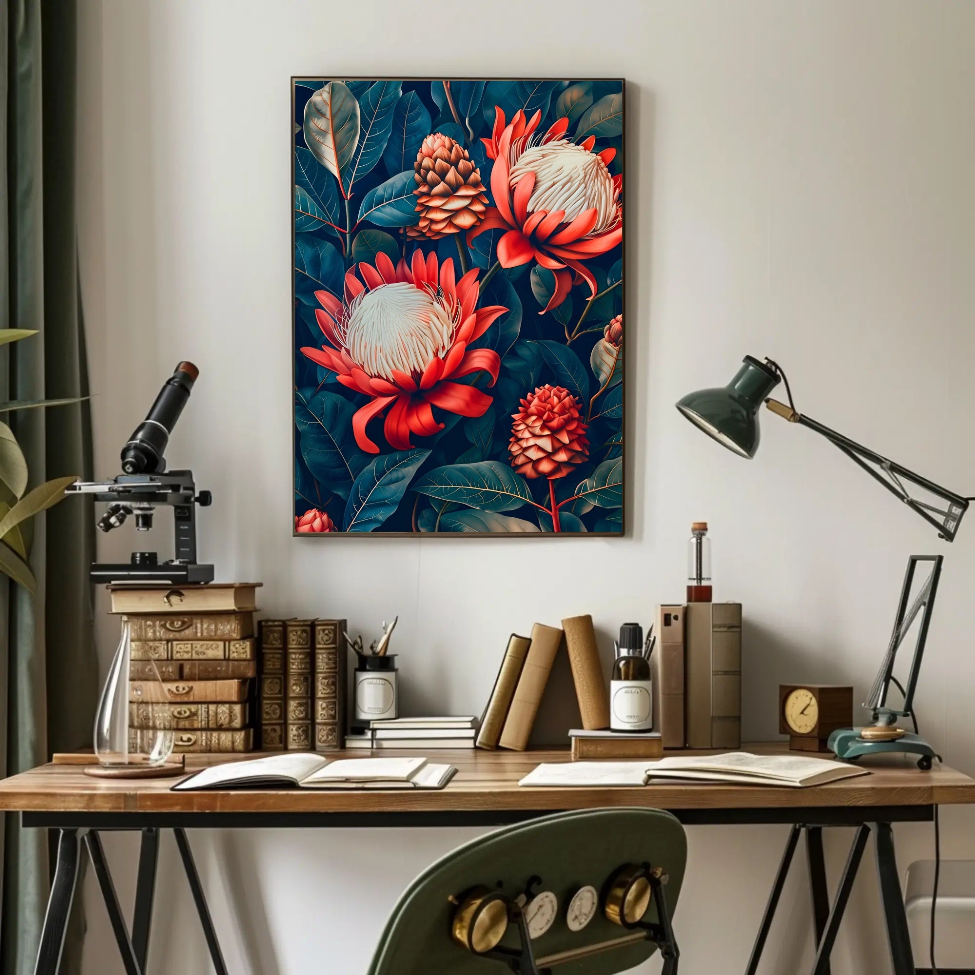 Vibrant Floral Symphony Wall Art Print