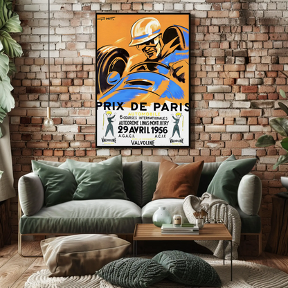 Prix de Paris – 1956 Valvoline Race Poster