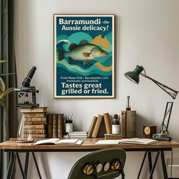 Barramundi Australian Delicacy Cultural or Heritage Poster