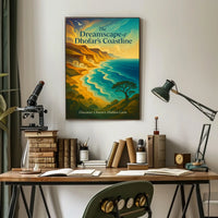 Dhofar Coastal Beauty: Abstract Art Travel Poster