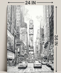 Urban Sketch Times Square Poster