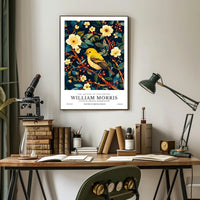 William Morris Vintage Bird Illustration Cultural or Heritage Poster