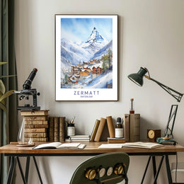 Serene Winter in Zermatt Poster PosterGoat