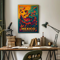 Fly to Mexico Wander in Color Poster