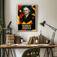 Herbert Hoover 31st President of the United States Abstract Pop Poster