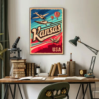 Vintage Kansas Aviation Poster