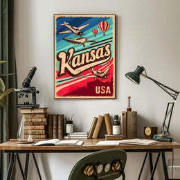 Vintage Kansas Aviation Poster