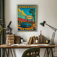 Henderson, Nevada Retro Travel Poster