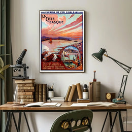La Côte Basque Travel Poster