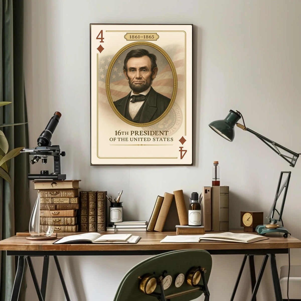 Abraham Lincoln 16th President Scenic Wall Art Poster