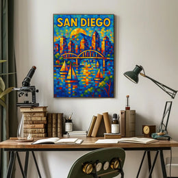 San Diego Skyline Poster