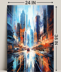 Urban Vibes A Futuristic Cityscape Poster
