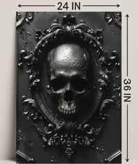 Gothic Skull Emblem Poster