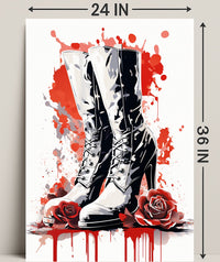 Boots And Roses Poster
