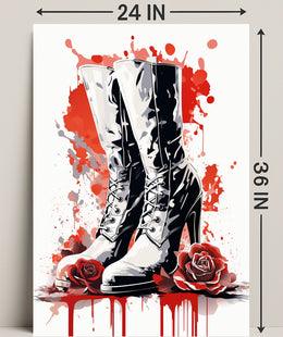 Boots And Roses Poster