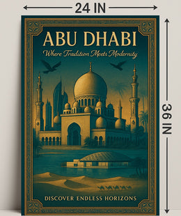 Abu Dhabi's Elegance: Tradition Meets Modernity Travel Poster