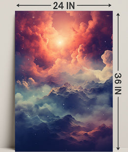 Celestial Mountainscape Poster