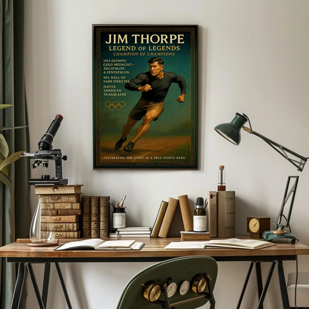 Jim Thorpe Iconic Sports Legend Jim Thorpe Poster