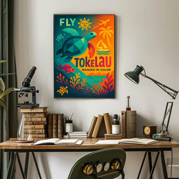 Fly Tokelau Travel Adventure Explore Island Paradise Travel Poster PosterGoat